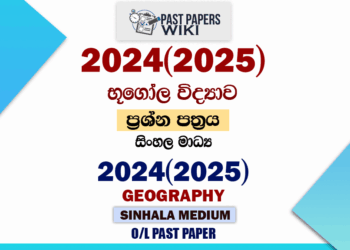 2024(2025) O/L Geography Past Paper