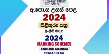 2024 A/L Marking Schemes | English Medium