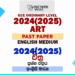 2024(2025) O/L Art Past Paper | English Medium