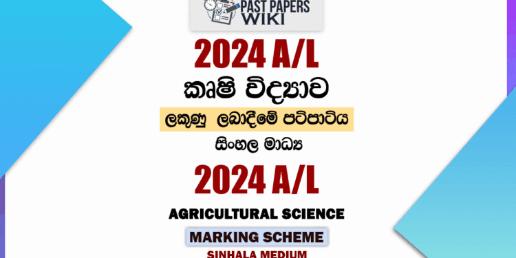 2024 A/L Agricultural Science Marking Scheme