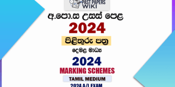 2024 A/L Marking Schemes | Tamil Medium