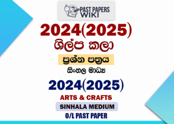 2024(2025) O/L Art And Craft Past Paper in Sinhala Medium