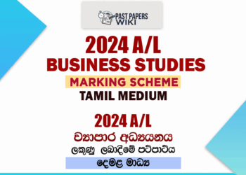 2024 A/L Business Studies Marking Scheme | Tamil Medium