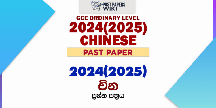2024(2025) O/L Chinese Past Paper and Answers