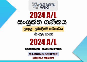 2024 A/L Combined Maths Marking Scheme