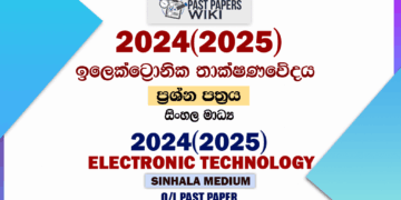 2024(2025) O/L Design & Electronic Technology Past Paper