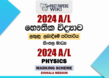 2024 A/L Physics Marking Scheme