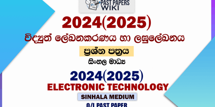 2024(2025) O/L Electronic Writing And Shorthand Past Paper