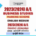 2023(2024) A/L Business Studies Marking Scheme | English Medium