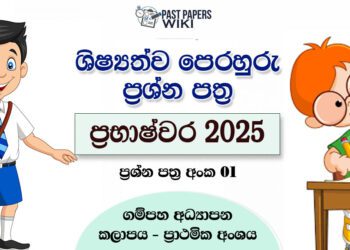 Prabashwara 2025 Scholarship Model 01 with Answers