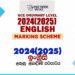 2024(2025) O/L English Language Marking Scheme