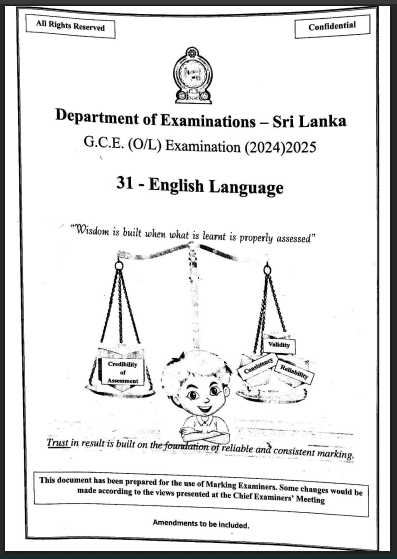 2024(2025) O/L English Language Marking Scheme