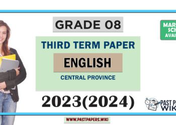 2023(2024) Grade 08 English 3rd Term Test Paper | Central Province