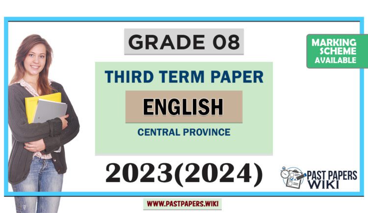 2023(2024) Grade 08 English 3rd Term Test Paper | Central Province