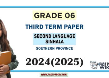 Southern Province 2024 Grade 06 Second Language Sinhala 3rd Term Test Paper