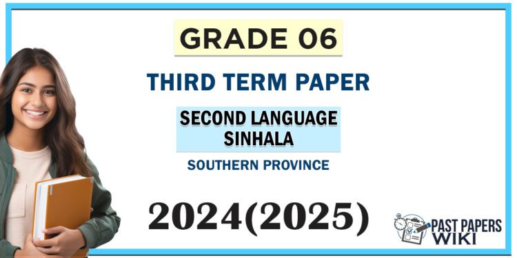 Southern Province 2024 Grade 06 Second Language Sinhala 3rd Term Test Paper