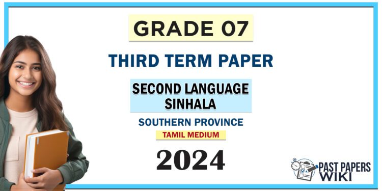 Southern Province 2024 Grade 07 Second Language Sinhala 3rd Term Test Paper | Tamil Medium