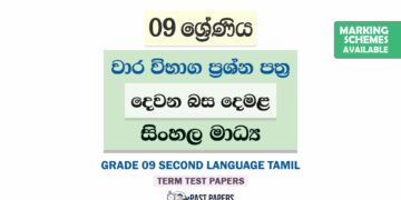 Grade 09 Second Language Tamil Term Test Papers