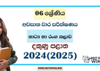 2024 Grade 06 Drama 3rd Term Test Paper | Southern Province