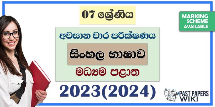 2023(2024) Grade 07 Sinhala 3rd Term Test Paper | Central Province