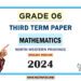 North Western Province 2024 Grade 06 Mathematics 3rd Term Test Paper | English Medium