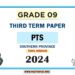 Southern Province 2024 Grade 09 PTS 3rd Term Test Paper | Tamil Medium