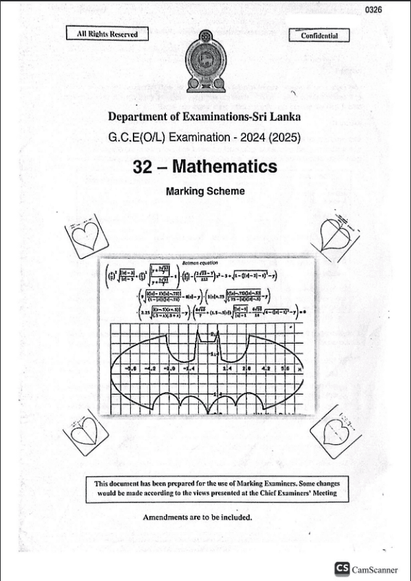 Download 2024(2025) G.C.E O/L Mathematics Past Paper in English Medium