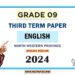 North Western Province 2024 Grade 09 English 3rd Term Test Paper