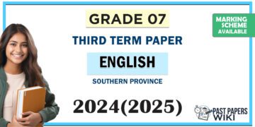 Southern Province 2024 Grade 07 English Language 3rd Term Test Paper