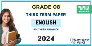 Southern Province 2024 Grade 08 English 3rd Term Test Paper