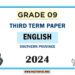 Southern Province 2024 Grade 09 English 3rd Term Test Paper