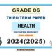 Southern Province 2024 Grade 06 Health 3rd Term Test Paper | Tamil Medium