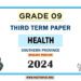 Southern Province 2024 Grade 09 Health 3rd Term Test Paper | English Medium