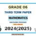 Southern Province 2024 Grade 06 Mathematics 3rd Term Test Paper | Tamil Medium
