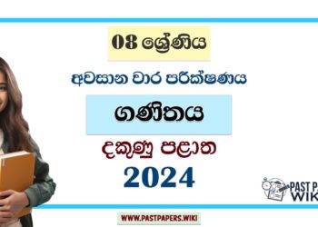 2024 Grade 08 Mathematics 3rd Term Test Paper | Southern Province