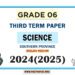 Southern Province 2024 Grade 06 Science 3rd Term Test Paper | English Medium