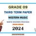 North Western Province 2024 Grade 09 Western Music 3rd Term Test Paper