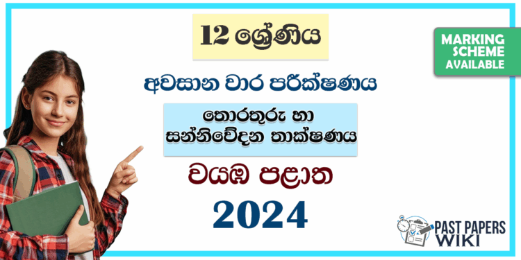 2024 Grade 12 ICT 3rd Term Test Paper | North Western Province