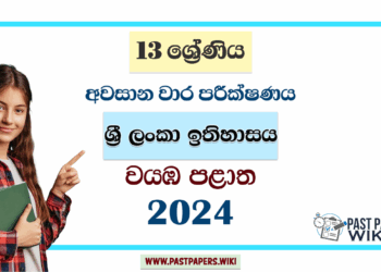 2024 Grade 13 Sri Lankan History 3rd Term Test Paper | North Western Province