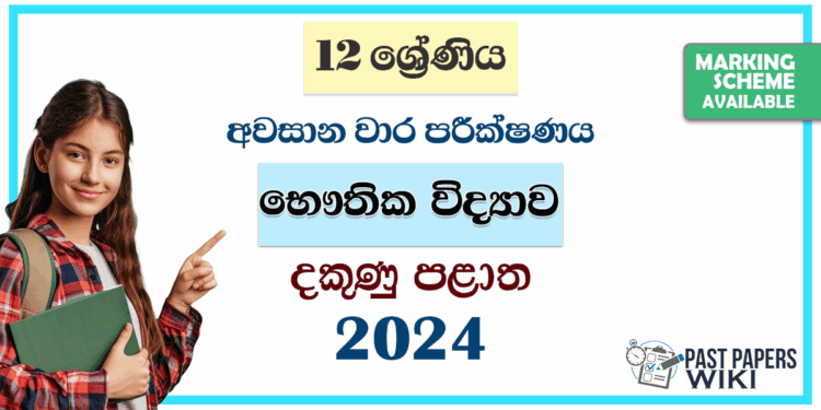 2024 Grade 12 Physics 3rd Term Test Paper | Southern Province