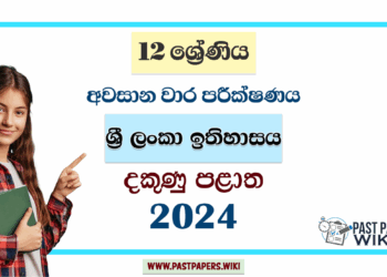 2024 Grade 12 Sri Lankan History 3rd Term Test Paper | Southern Province