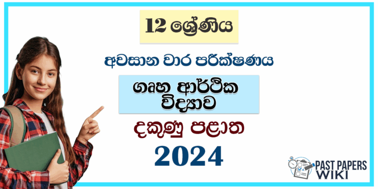 2024 Grade 12 Home Science 3rd Term Test Paper | Southern Province