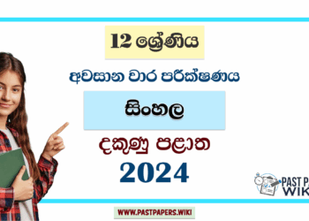 2024 Grade 12 Sinhala 3rd Term Test Paper | Southern Province