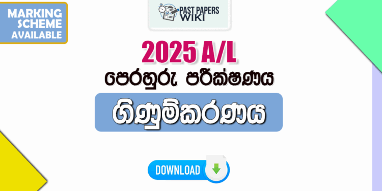 2025 A/L Accounting Model Paper