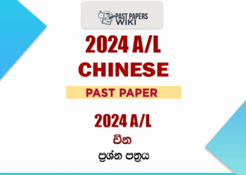 2024 A/L Chinese Past Paper