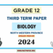 2024 Grade 12 Biology 3rd Term Test Paper (English Medium) | North Western Province