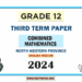 North Western Province Grade 12 Combined Mathematics Third Term Test Paper 2024 With Answers in English Medium