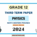 2024 Grade 12 Physics 3rd Term Test Paper(English Medium) | North Western Province
