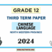 2024 Grade 12 Chinese Language 3rd Term Test Paper | North Western Province