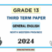 2024 Grade 13 General English 3rd Term Test Paper | North Western Province